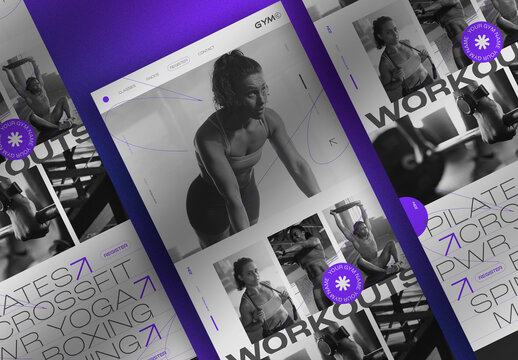 Gym Newsletter with Blue Accents