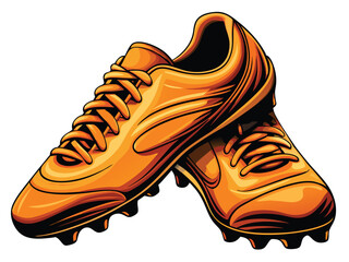 A dynamic vector illustration of a pair of speed-focused soccer boots with a blur effect, highlighting their sleek design and potential for swift movement.