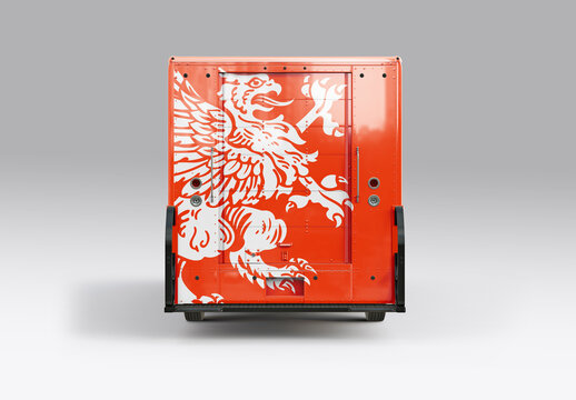 Food Truck Step Van Mockup
