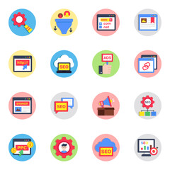 Set of Seo Flat Icons
