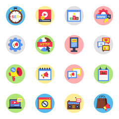 Set of Marketing Flat Icons