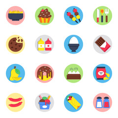 Pack of Food and Dessert Flat Icon