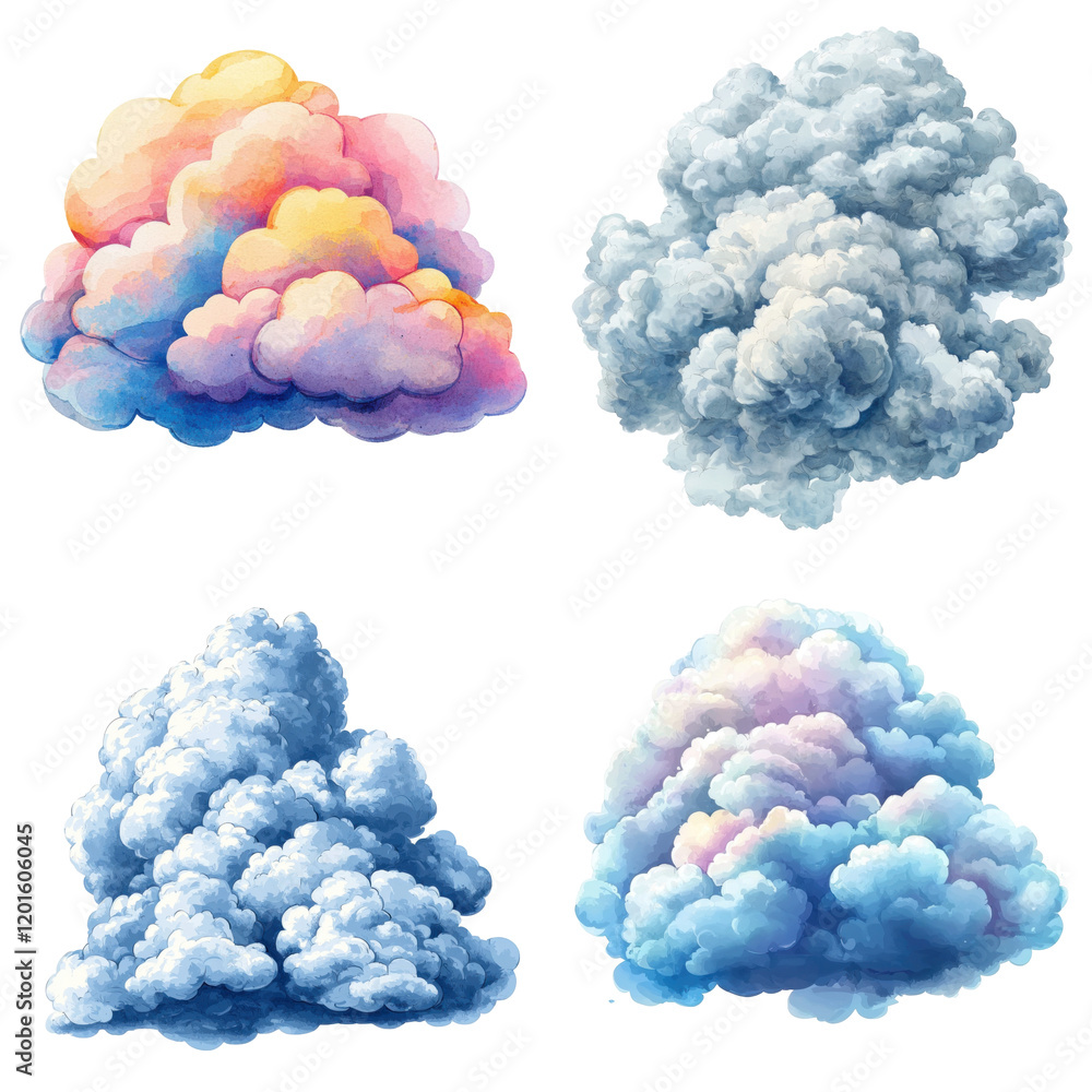 Poster colorful cloud formation art display digital creation abstract environment aerial view atmospheric c