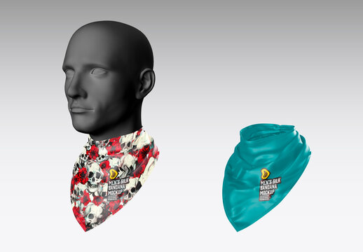 Women's Silk Bandana Mockup
