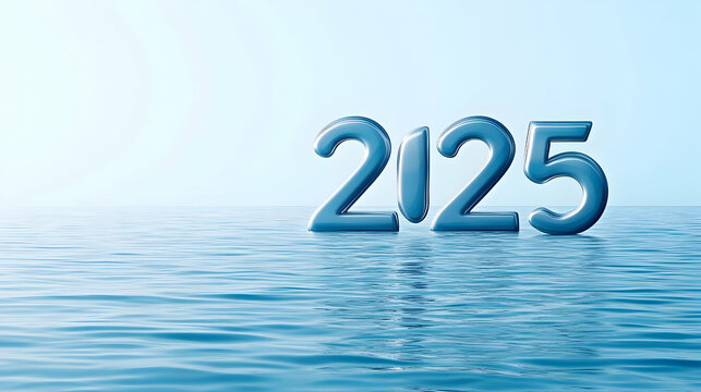 Ocean horizon 2125 futuristic year concept