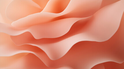 Peach-colored abstract rose petals, close-up, soft lighting, background blur, ideal for design