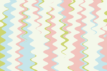 Pink green yellow doodle abstract background. Illustration for banner, poster, card