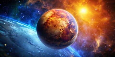 Venus Planet Rotation: Tilt-Shift VFX Background & Backscreen