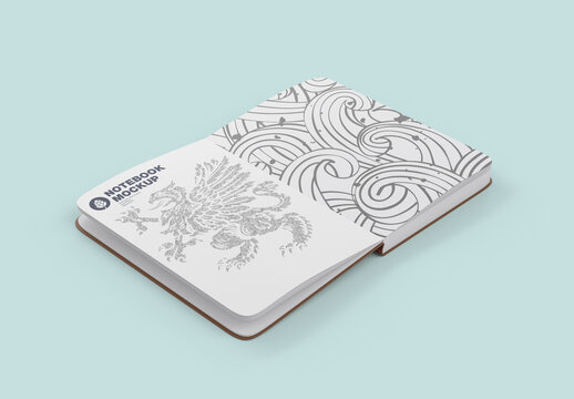 Opened Notebook Mockup