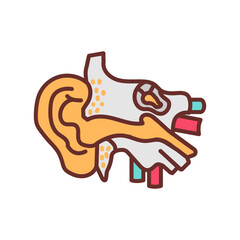 Ear Filled Icons , Vector illustration
