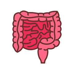 Intestines Filled Icons , Vector illustration