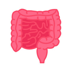 Intestines Flat Icons, Vector illustration