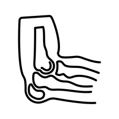 Obraz premium Elbow Joints Outline Icon, Vector illustration