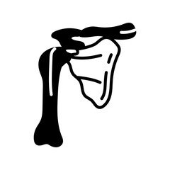 Scapula Glyph Icon, Vector illustration