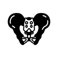Fototapeta premium Pelvis Glyph Icon, Vector illustration