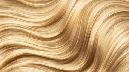 Blonde hair, wavy texture, close-up, studio shot, background blur, beauty product