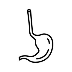Esophagus Outline Icon, Vector illustration