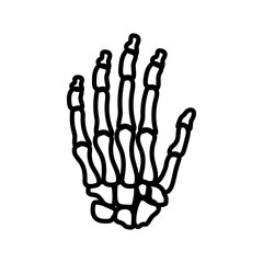 Hand Bone Outline Icon, Vector illustration