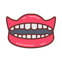 Teeth Filled Icons , Vector illustration