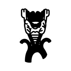 Inferior Thyroid Vein Glyph Icon, Vector illustration