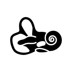 Bony Labyrinth Glyph Icon, Vector illustration