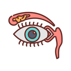 Tear Duct Filled Icons , Vector illustration