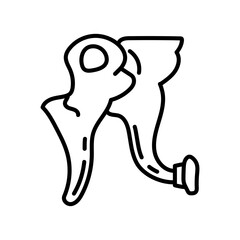 Malleus Outline Icon, Vector illustration