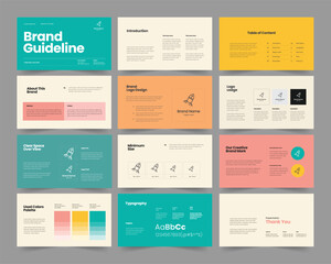 brand guideline slide, landscape brand guideline, brand guidelines design