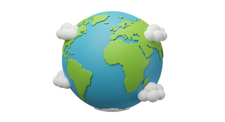 Fototapeta premium earth in the hands of the person, isolated white background