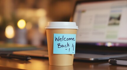 Coffee Cup Paired with a Thoughtful Note
