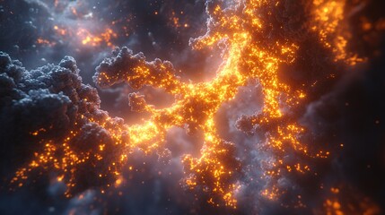 Naklejka premium Close-Up View of Viral Invasion in Respiratory Context