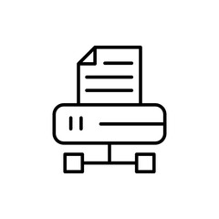 Database portfolio outline icons, minimalist vector illustration ,simple transparent graphic element .Isolated on white background