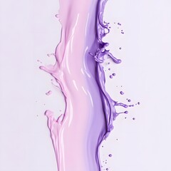 Fototapeta premium A flowing blend of pink and purple paint creating a visually appealing abstract design.