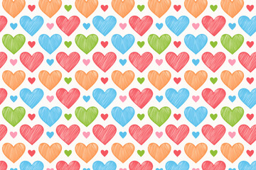 Abstract geometric heart pattern background design
