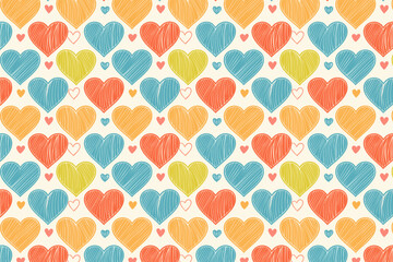 Abstract geometric heart pattern background design