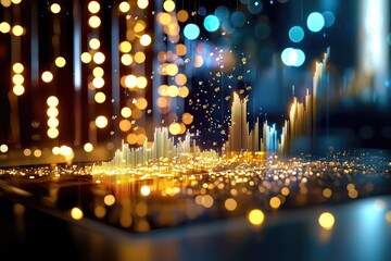 Obraz premium Wealth management planner with charts detailing VAT effects on investment returns, blurred background