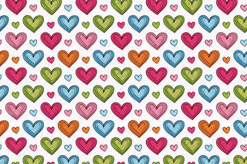 Abstract geometric heart pattern background design