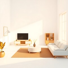Fototapeta premium living room interior with decorations