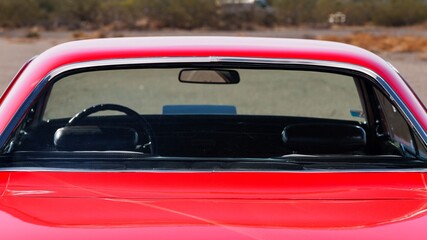 Rear window on a car