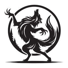 wolf black silhouette 