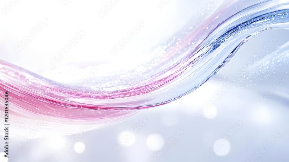 Poster a soft, flowing abstract design with gentle curves and light effects.