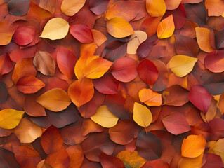Autumn Leaves Background with Vibrant Fall Colors in Nature Photography
