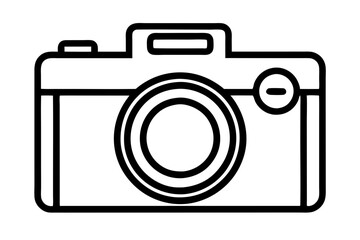 High-Resolution Camera Icon Vector with Lens and Shutter Mechanism - SVG Format