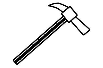 Detailed Hammer Icon Vector with Textured Wooden Handle – High-Quality Design