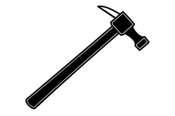 Detailed Hammer Icon Vector with Textured Wooden Handle – High-Quality Design