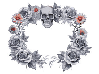 Skull in roses
