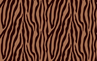 Seampless pattern with vertical stripes in Mocha Mousse colors. Animal zebra print for  fabric and textile design