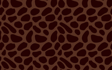 Seampless pattern with giraffe spots in Mocha Mousse colors. Animal print for  fabric and textile design