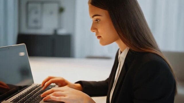 I love what I do. Cropped portrait of an attractive young businesswoman working on her laptop while sitting in the office.