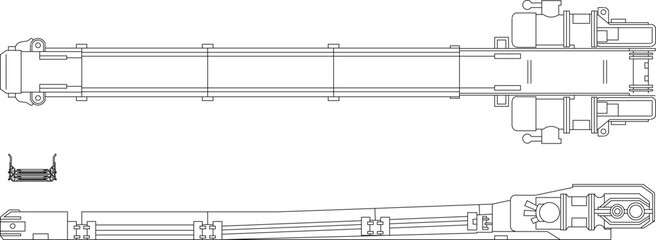 vector illustration design prototype image of military vehicle for combat with modern weapons